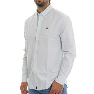 CAMICIA BOTTON DOWN LACOSTE CELESTE